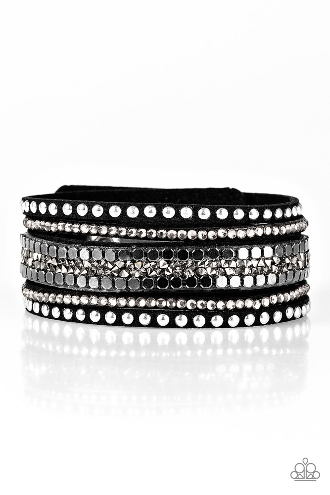 Bracelet ~ Rollin’ in Rhinestones - Black Urban