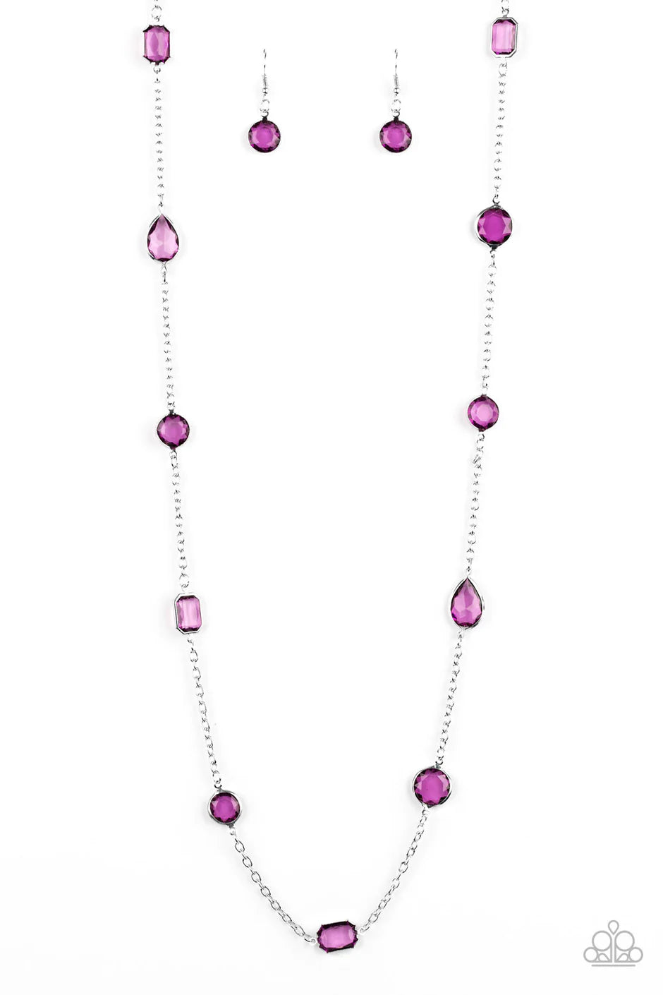 Necklace ~ Glassy Glamorous - Purple