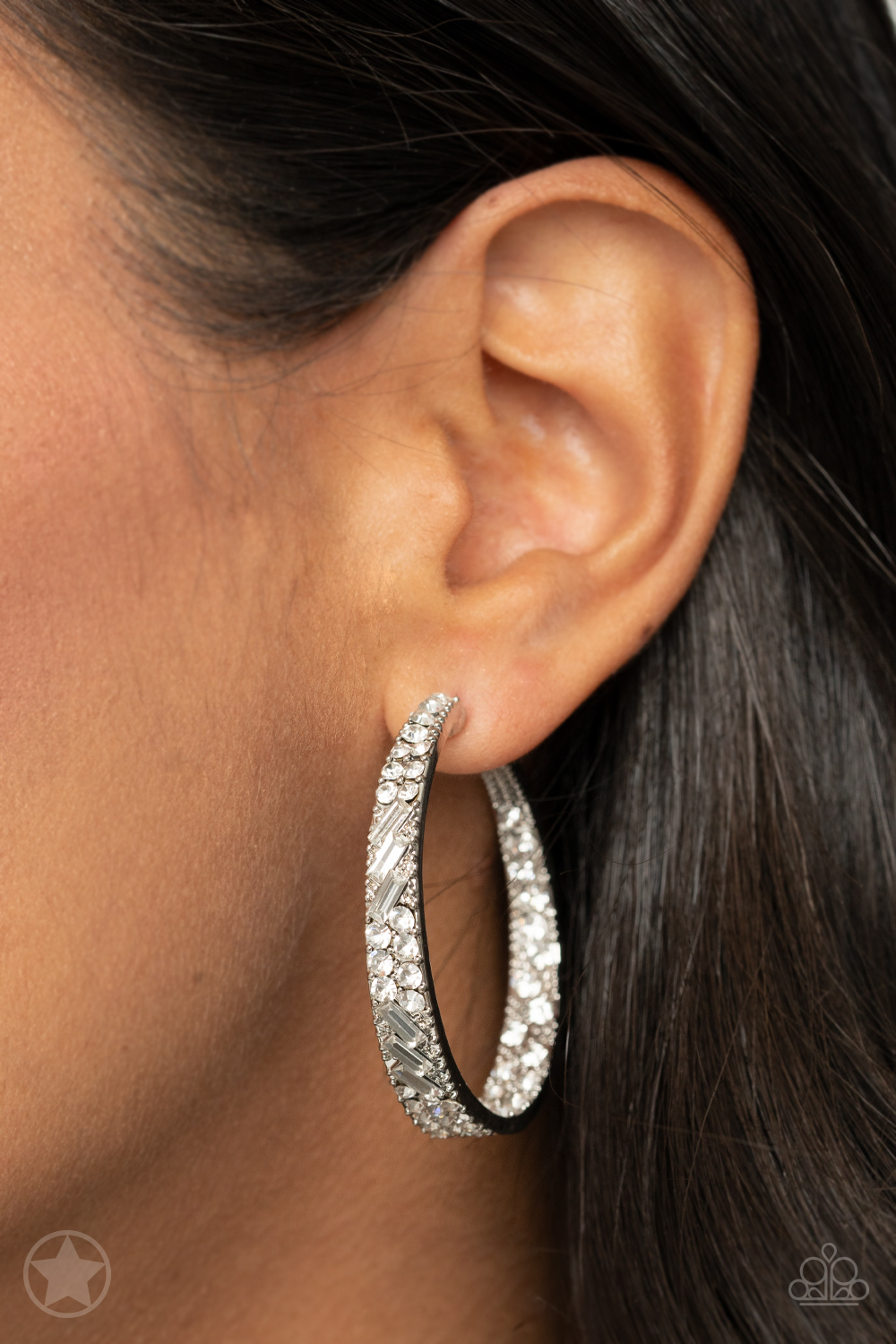 Earrings ~ Glitzy White