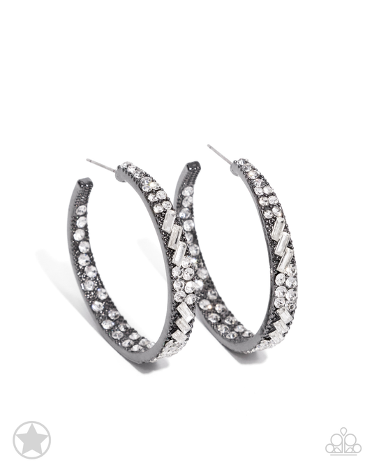 Earrings ~ Glitzy Gunmetal