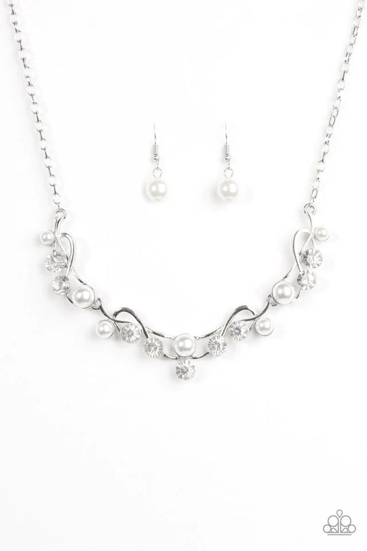 Necklace ~ Tie The Knot - White