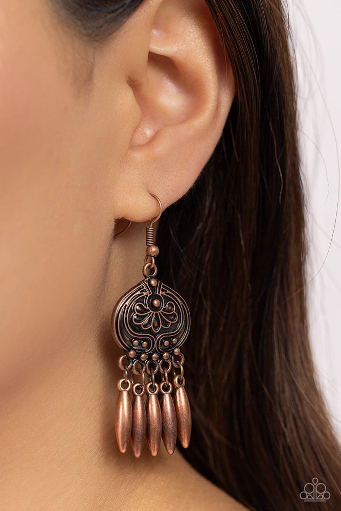 Earring ~ Future, Pasture, and Present Copper