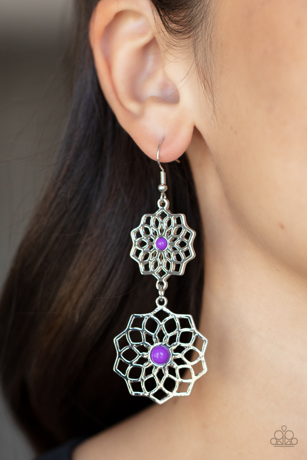 Earrings ~ Posh Posy - Purple