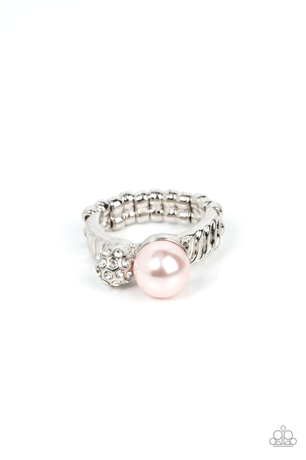 Ring ~ A-List Applique - Pink Pearl Silver