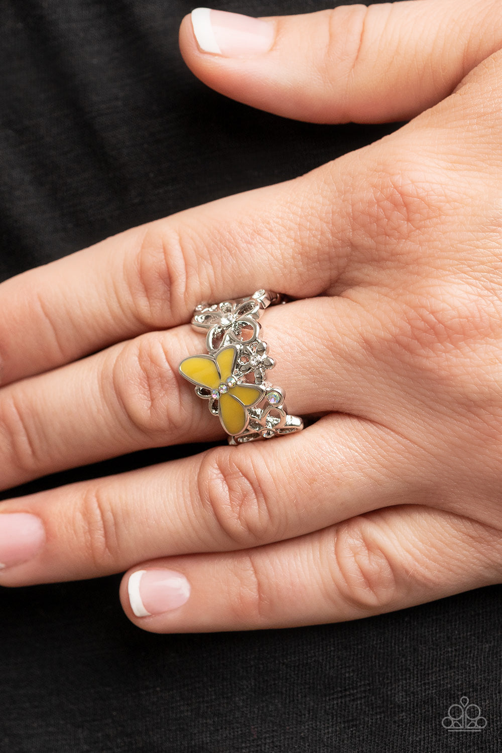 Rings ~ Yellow Butterfly Silver