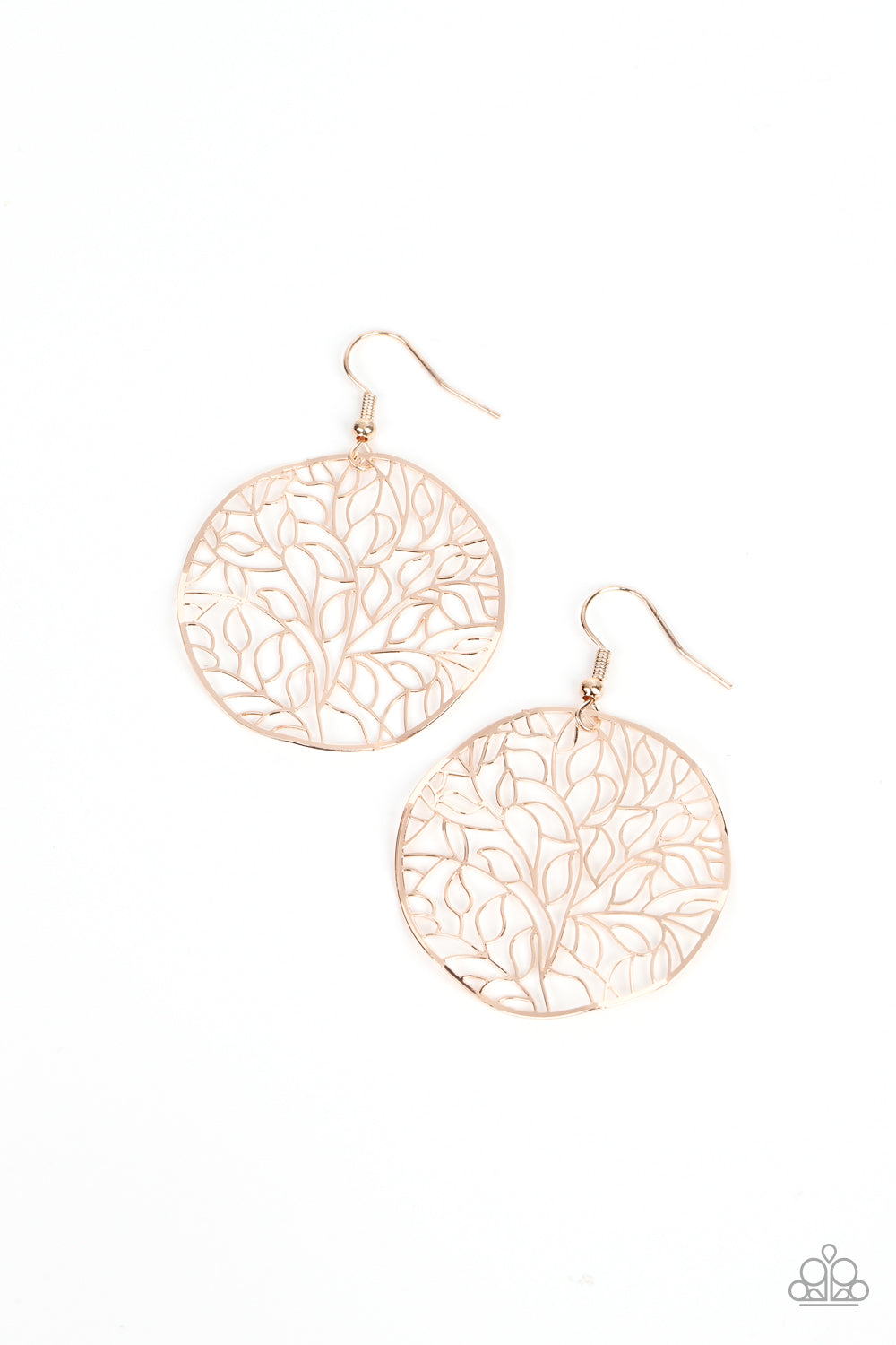 Earrings ~Autumn Harvest - Rose Gold Leafy