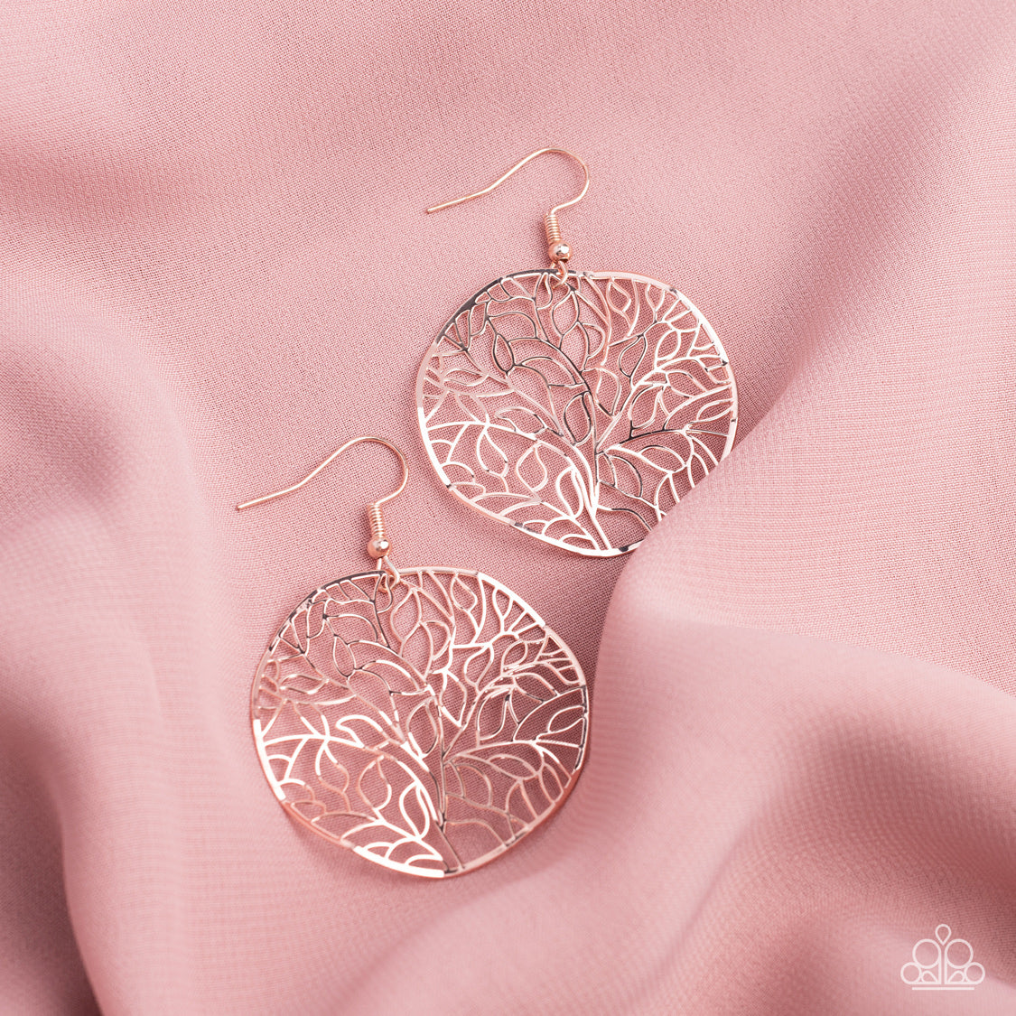 Earrings ~Autumn Harvest - Rose Gold Leafy