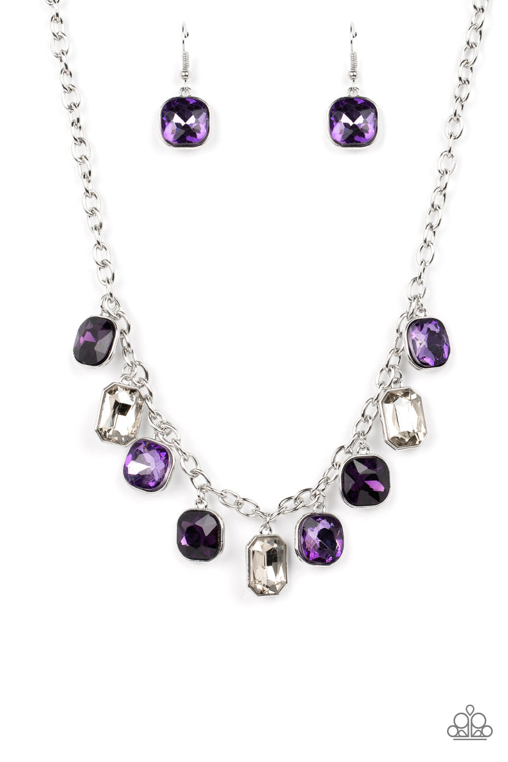 Necklace ~ Best Decision Ever - Purple and White Gem Silver